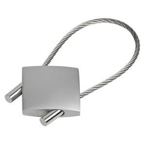 Брелок  "Ромб" с тросиком, 3х3х0,5 см, металл, лазерная гравировка