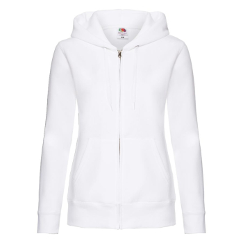 Толстовка "Lady-Fit Hooded Sweat Jacket", белый_XS, 75% х/б, 25% п/э, 280 г/м2