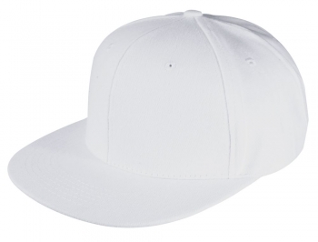 Бейсболка Snapback с прямым козырьком, белая Бейсболка Snapback с прямым козырьком, белая