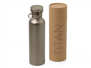 Бутылка для воды из титана "Titan", 750ml, темно-серый