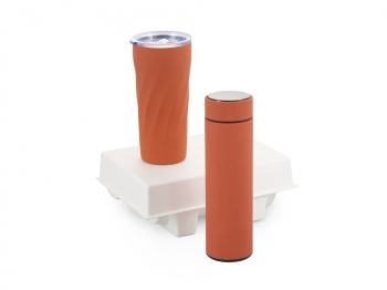 Подарочный набор "FAMILY" с термосом и термокружкой, черный