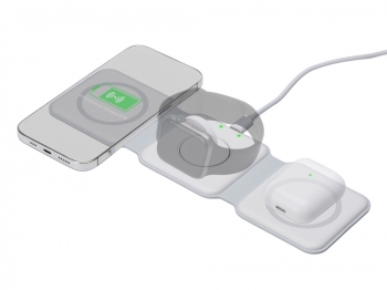 Беспроводное зарядное устройство 3-в-1 «Road», 15 Вт, белый