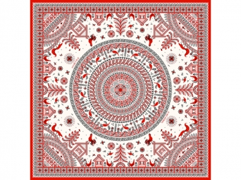 Платок "Мезенская роспись"