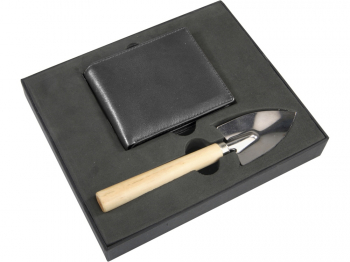 Набор "Финансовый успех", черный; бежевый/серебристый