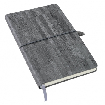 Ежедневник недатированный Woody, А5,  темно-серый, кремовый блок, без обреза