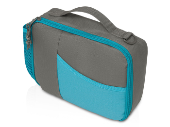 Изотермическая сумка-холодильник "Breeze New" для ланч-бокса, серый/голубой