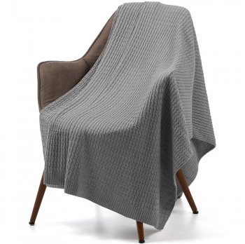 Плед Slumberland, серебристо-серый меланж