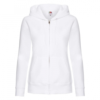 Толстовка "Lady-Fit Hooded Sweat Jacket", белый_XS, 75% х/б, 25% п/э, 280 г/м2