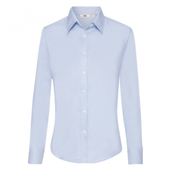Рубашка "Lady-Fit Long Sleeve Oxford Shirt", светло-голубой_M, 70% х/б, 30% п/э, 135 г/м2 Рубашка "Lady-Fit Long Sleeve Oxford Shirt", светло-голубой_M, 70% х/б, 30% п/э, 135 г/м2