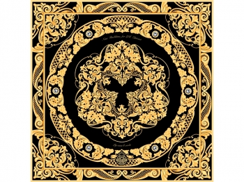 Платок "Златоустовская гравюра"