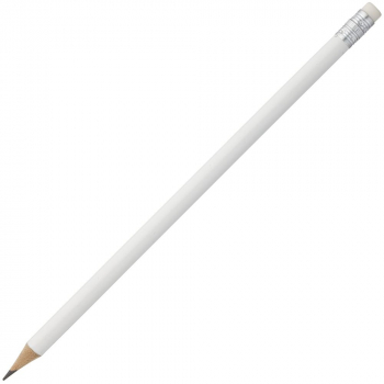 Карандаш простой Hand Friend с ластиком, белый