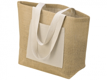 Сумка Jute джутовая с широким дном, натуральный Сумка Jute джутовая с широким дном, натуральный