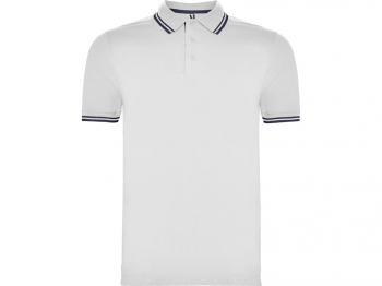 Рубашка поло "Montreal" мужская, белый/нэйви