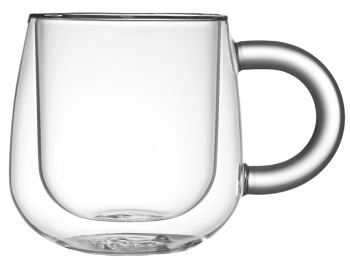 Кружка с двойными стенками с широкой ручкой "Fog", прозрачный