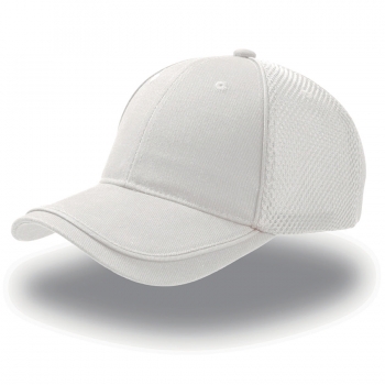 Бейсболка "Golf", 6 клиньев, сетка,  застежка на липучке, деокративная отделка козырька, белый, 100%