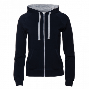 Толстовка женская STAN с капюшоном на молнии футер без начёса, 260, 61W, Т-синий (46) (48/L)