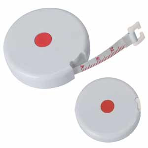 Рулетка  "Кнопка" (1,5 м), белый, D=5 см, H=1,2 см, пластик, тампопечать