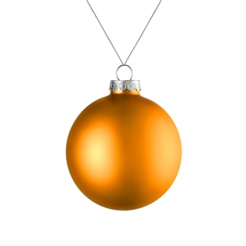 Елочный шар Finery Matt, 8 см, матовый оранжевый