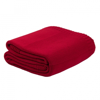 Плед ELSKER MIDI, красный, шерсть 30%, акрил 70%, 150*200 см