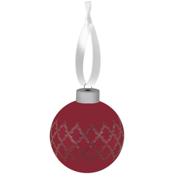 Елочный шар King с лентой, 8 см, красный