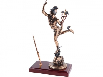 Настольный прибор «Меркурий», бронзовый/красное дерево