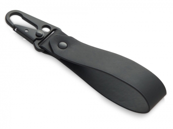 Брелок-ремувка из эко-кожи с карабином "Domino", черный