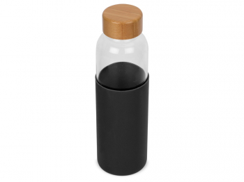 Бутылка для воды стеклянная "Refine", в чехле, 550 мл, черный