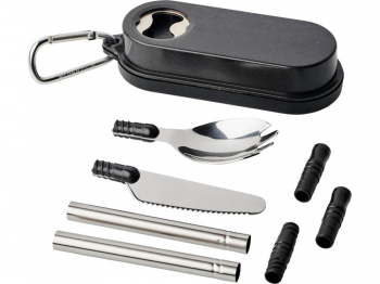 Столовый прибор Giles из пшеничной соломы с открывалкой для бутылок, light pink