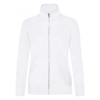 Толстовка "Lady-Fit Sweat Jacket", белый_L, 75% х/б, 25% п/э, 280 г/м2