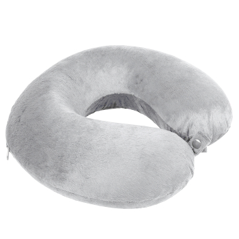 Подушка дорожная  "SOFT", memory foam, микрофибра,серый