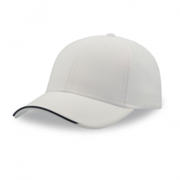 Бейсболка ESTORIL-S, 6 клиньев, застёжка на липучке, белый, 100% переработанный полиэстер, 170 г/м2