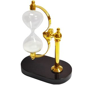 Часы песочные на 3 минуты, 10х6х14 см, металл, дерево, шильд