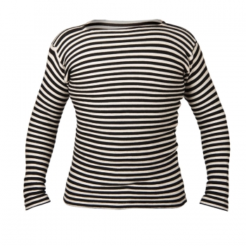 Толстовка   "Тельняшка" ,черный в полоску_S,  50% хлопок, 50% шерсть,  450  г/м2