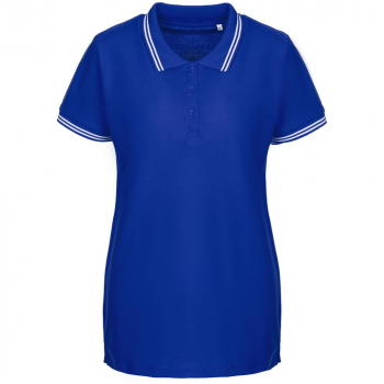 Рубашка поло женская Virma Stripes Lady, ярко-синяя Рубашка поло женская Virma Stripes Lady, ярко-синяя
