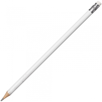 Карандаш простой Hand Friend с ластиком, белый, уценка