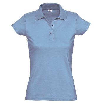 Поло "Miss Style" джерси, 100% хлопок, 170 г/м2, голубой_S