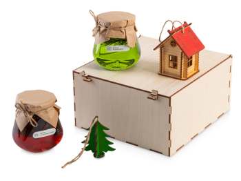 Подарочный набор «Decoration Deluxe» 2.0 с двумя видами варенья, натуральный