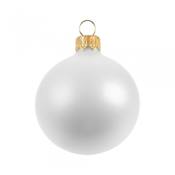 Елочный шар Gala Matt в коробке, 6 см, белый