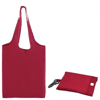 Сумка для покупок "Shopping", красный, 41х38х0,2 см (в сложенном виде 8,5х12х1см), Полиэс, шелкограф