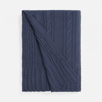 Плед Remitti, серо-синий (сланец)