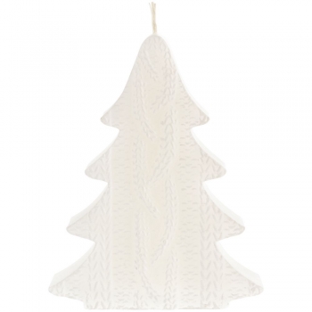 Свеча Kniteam, елка, белая