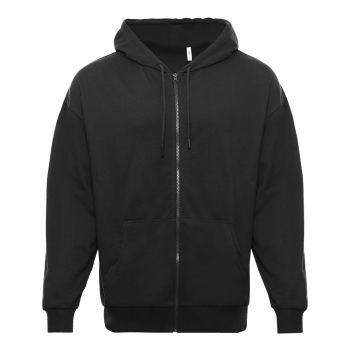 Толстовка STAN оверсайз на молнии с капюшоном футер без начёса 240, 99, Чёрный,  (20)  (46/S)