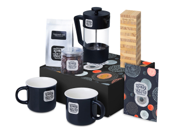 Подарочный набор «Re:y. Together»  с френчпрессом, кружками и дженгой