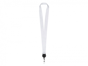 Ланъярд 2,5 см с ретрактором, черный