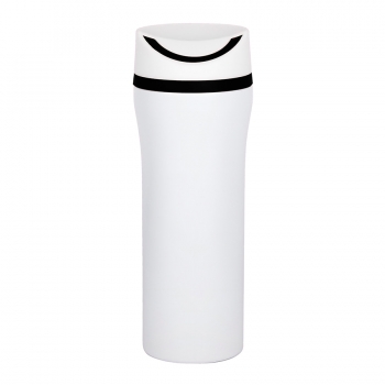 Термокружка вакуумная "Unique": стальная, 450 мл, черный