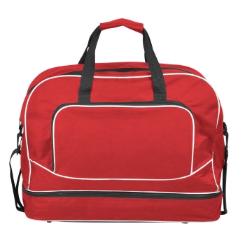 Сумка  "Рекорд" с отделением для обуви, красный, 51х43х20, Полиэстер 600D, шелкография