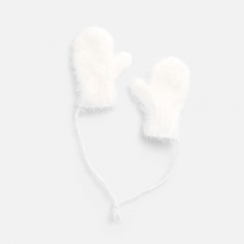 Подвеска на елку «Вьюжка», варежки, белая