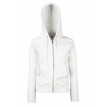 Толстовка "Lady-Fit Hooded Sweat Jacket", белый_XL, 75% х/б, 25% п/э, 280 г/м2