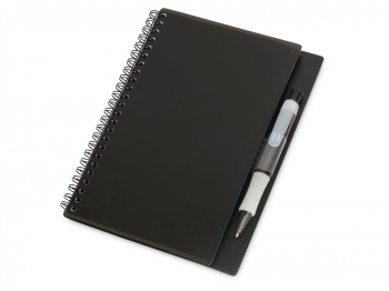 Блокнот А5 "Hyatt" с ручкой шариковой, черный