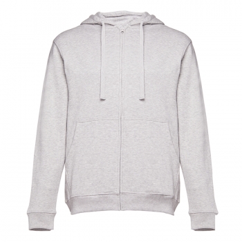 Толстовка мужская с капюшоном на молнии AMSTERDAM, серый меланж, S, 50% хлопок, 50% п/э, 320 г/м2